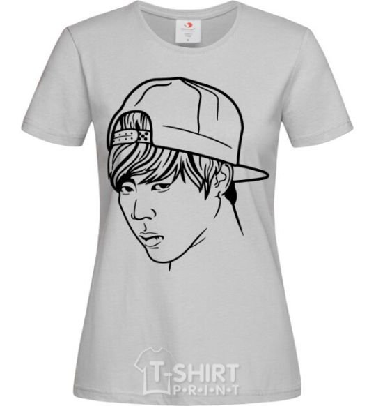 Women's T-shirt Jimin Park grey фото