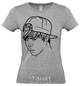Women's T-shirt Jimin Park grey фото