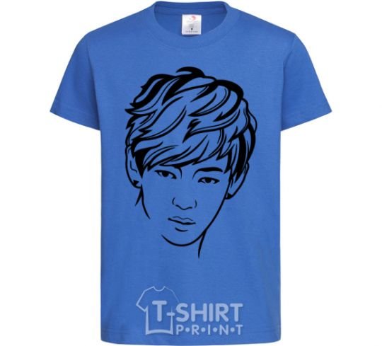 Kids T-shirt Kim Taehyung royal-blue фото