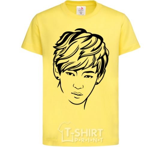 Kids T-shirt Kim Taehyung cornsilk фото