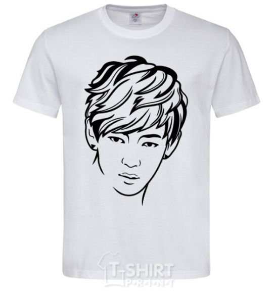 Men's T-Shirt Kim Taehyung White фото
