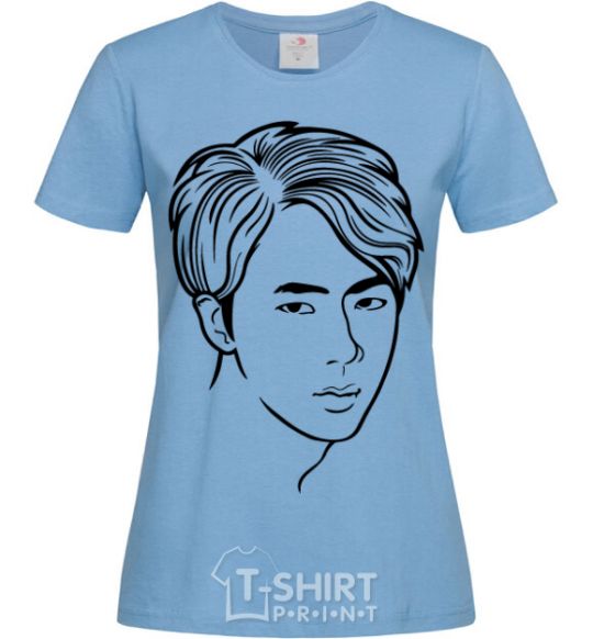 Women's T-shirt Worldwide handsome sky-blue фото