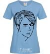 Women's T-shirt Worldwide handsome sky-blue фото