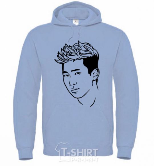 Men`s hoodie Rap Mon sky-blue фото