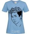 Women's T-shirt Rap Mon sky-blue фото