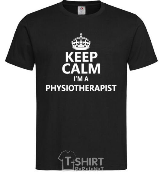 Мужская футболка Keep calm i'm a physiotherapist Черный фото