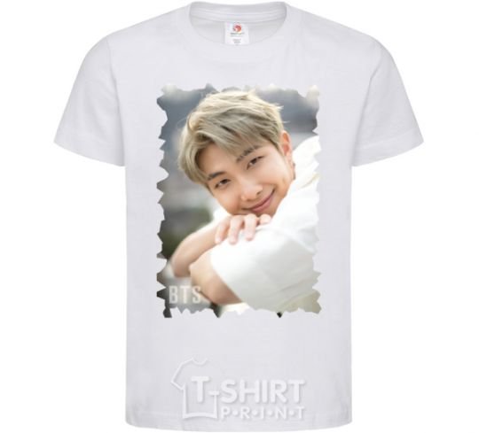 Kids T-shirt RM bts White фото