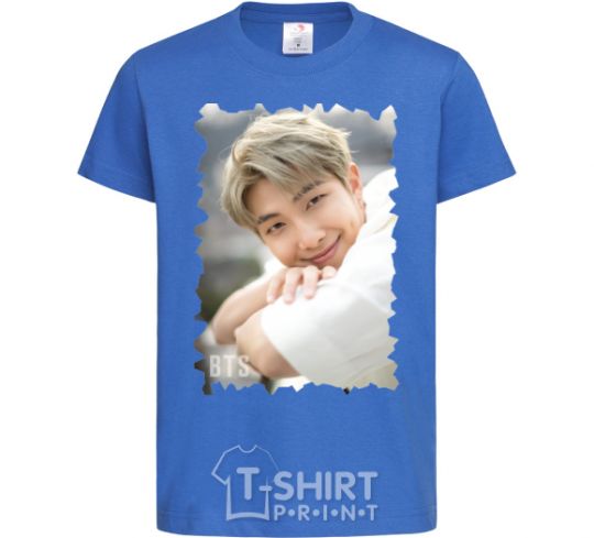 Детская футболка RM bts Ярко-синий фото