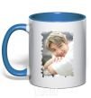 Mug with a colored handle RM bts royal-blue фото