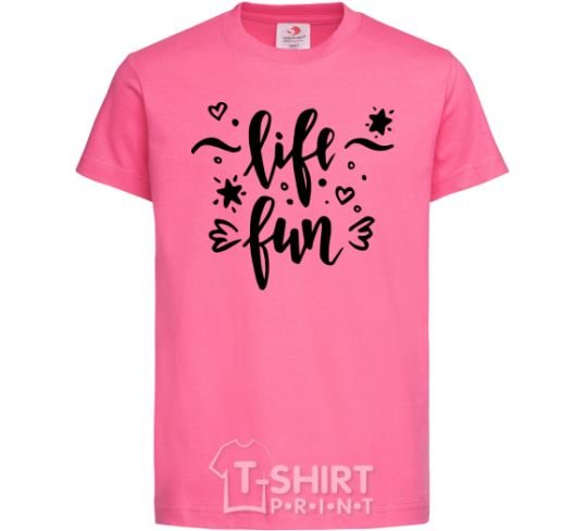 Детская футболка Life fun Ярко-розовый фото