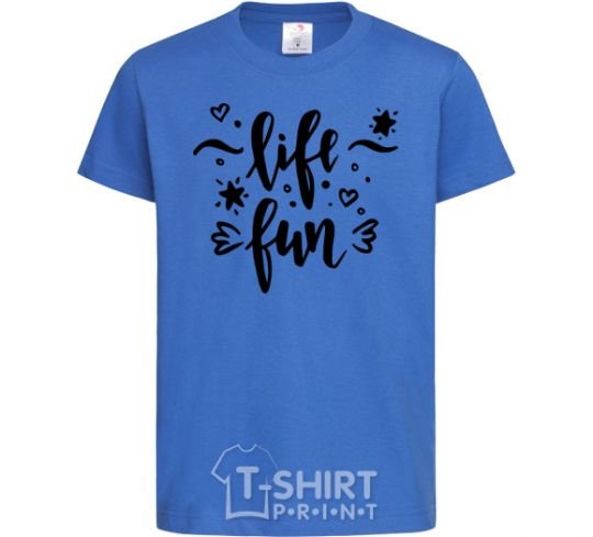 Kids T-shirt Life fun royal-blue фото