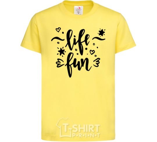 Детская футболка Life fun Лимонный фото