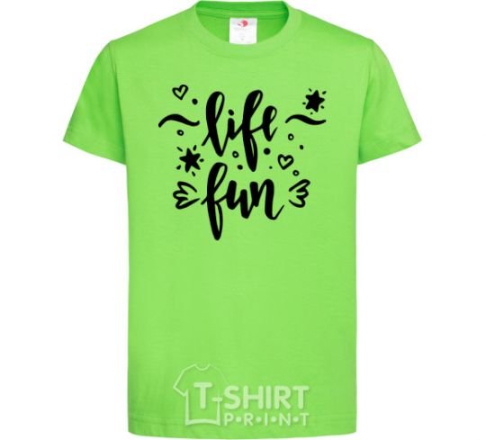 Kids T-shirt Life fun orchid-green фото