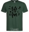 Мужская футболка Life fun Темно-зеленый фото