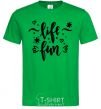 Мужская футболка Life fun Зеленый фото