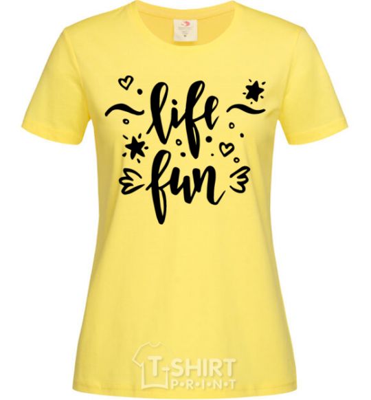 Женская футболка Life fun Лимонный фото