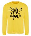 Sweatshirt Life fun yellow фото