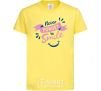 Kids T-shirt Never forget to smile cornsilk фото