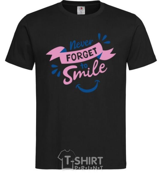 Men's T-Shirt Never forget to smile black фото