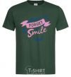 Men's T-Shirt Never forget to smile bottle-green фото