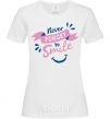 Women's T-shirt Never forget to smile White фото