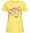Women's T-shirt Never forget to smile cornsilk фото