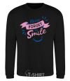 Sweatshirt Never forget to smile black фото