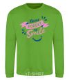 Sweatshirt Never forget to smile orchid-green фото