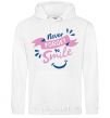 Men`s hoodie Never forget to smile White фото