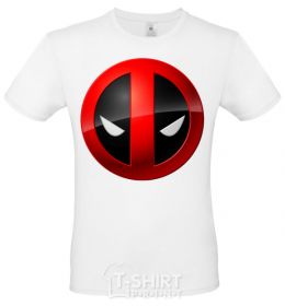 Men's T-Shirt Deadpool face logo White фото