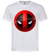 Men's T-Shirt Deadpool face logo White фото