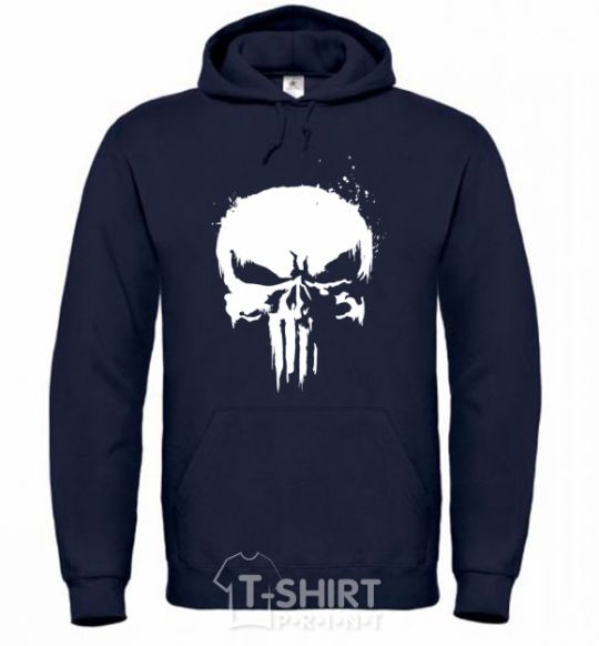 Мужская толстовка (худи) Punisher logo Темно-синий фото