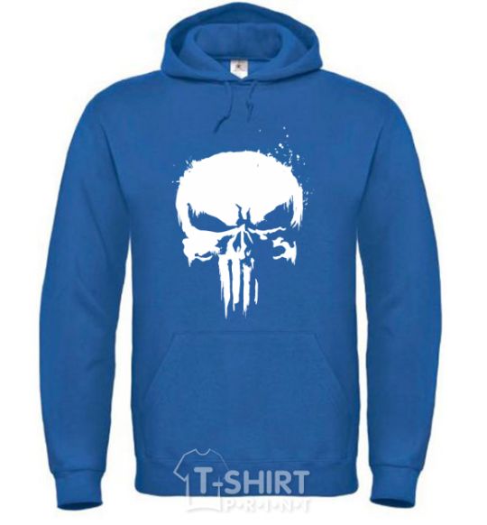 Мужская толстовка (худи) Punisher logo Сине-зеленый фото