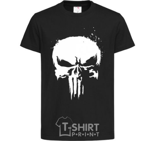 Kids T-shirt Punisher logo black фото