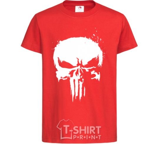 Kids T-shirt Punisher logo red фото