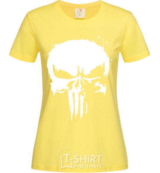 Женская футболка Punisher logo Лимонный фото