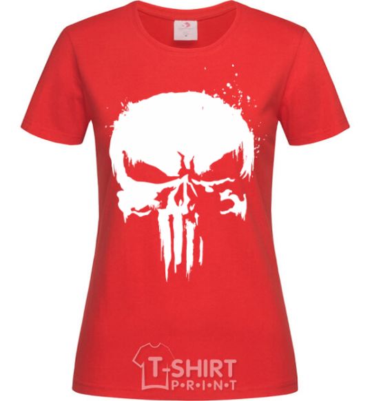 Женская футболка Punisher logo Красный фото