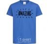 Kids T-shirt Amazing royal-blue фото