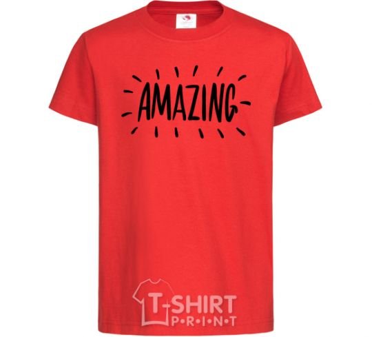 Kids T-shirt Amazing red фото