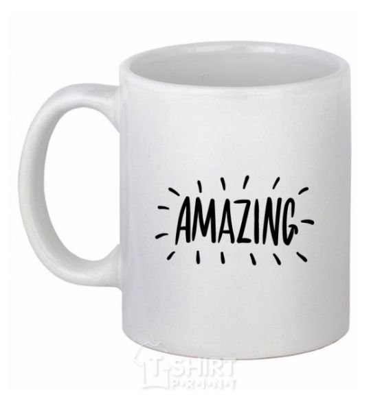 Ceramic mug Amazing White фото