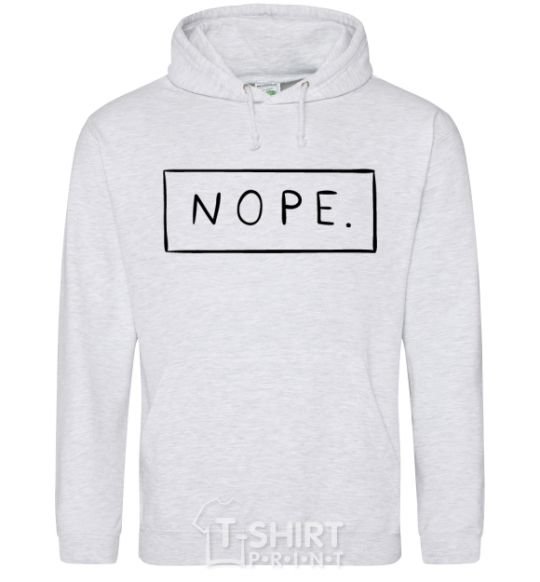 Men`s hoodie Nope in the frame sport-grey фото