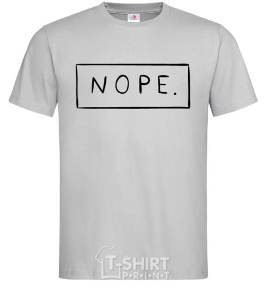 Men's T-Shirt Nope in the frame grey фото