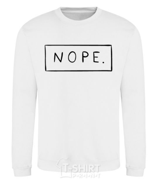 Sweatshirt Nope in the frame White фото