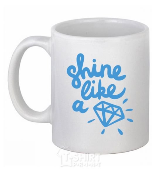 Ceramic mug Shine like White фото