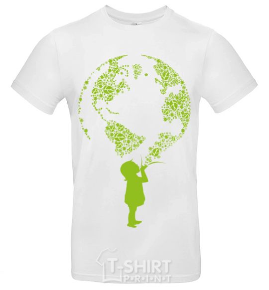 Мужская футболка Girl Earth Белый фото