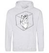 Men`s hoodie Heart in cube sport-grey фото