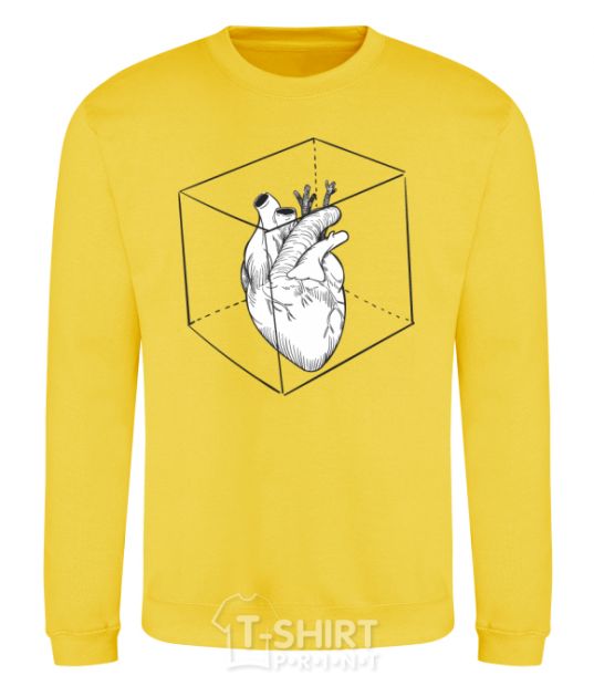 Sweatshirt Heart in cube yellow фото