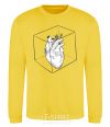 Sweatshirt Heart in cube yellow фото