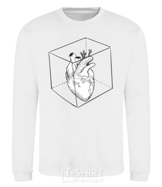 Sweatshirt Heart in cube White фото