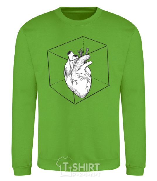 Sweatshirt Heart in cube orchid-green фото